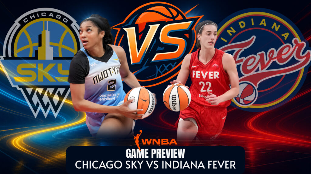 Game preview for a WNBA basketball game between the Chicago Sky and the Indiana Fever.