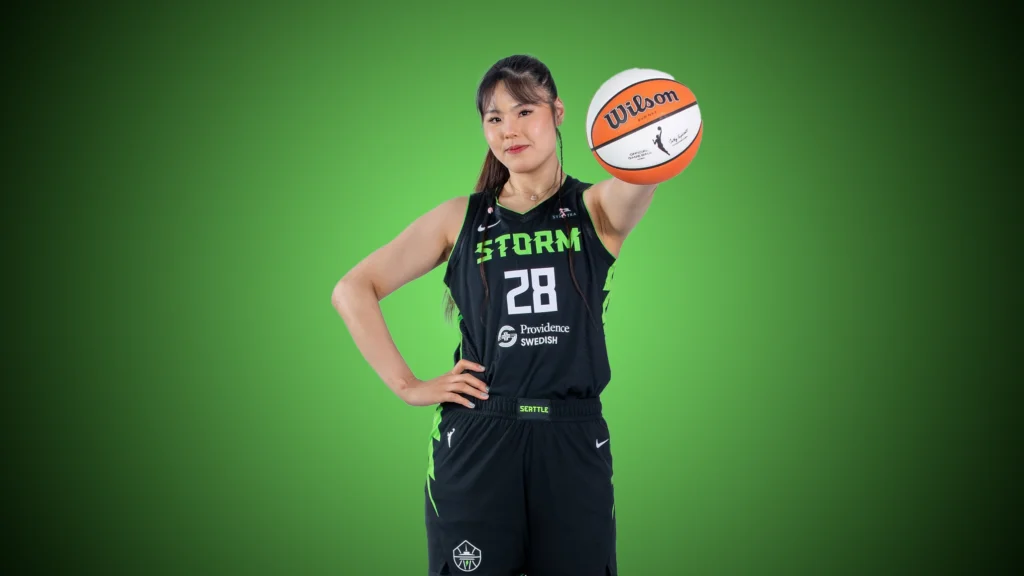 Li Yueru of the Seattle Storm poses for a portrait during WNBA Media Day.